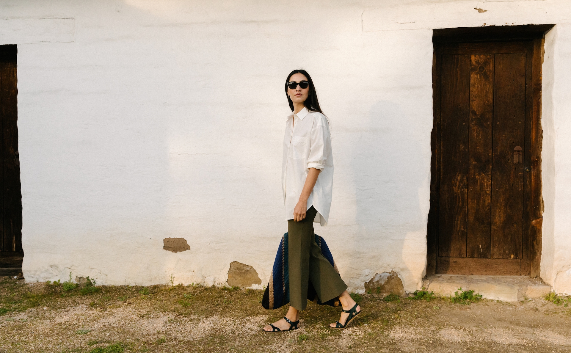 Jess wears the Oversized Button Down