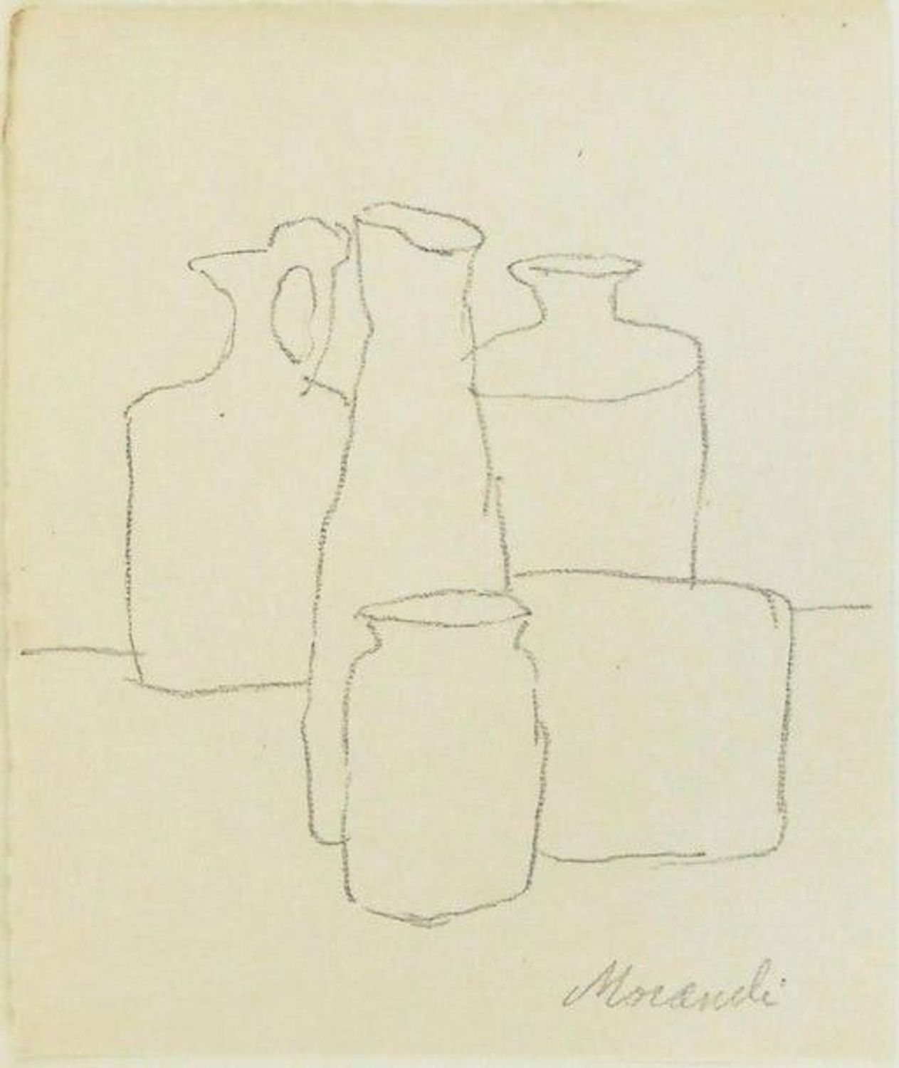 Line drawing by Giorgio Morandi